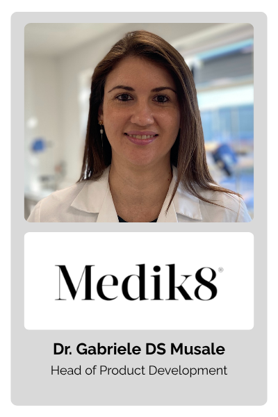 Dr Gabriele DS Musale, Head of Product Development at Medik8